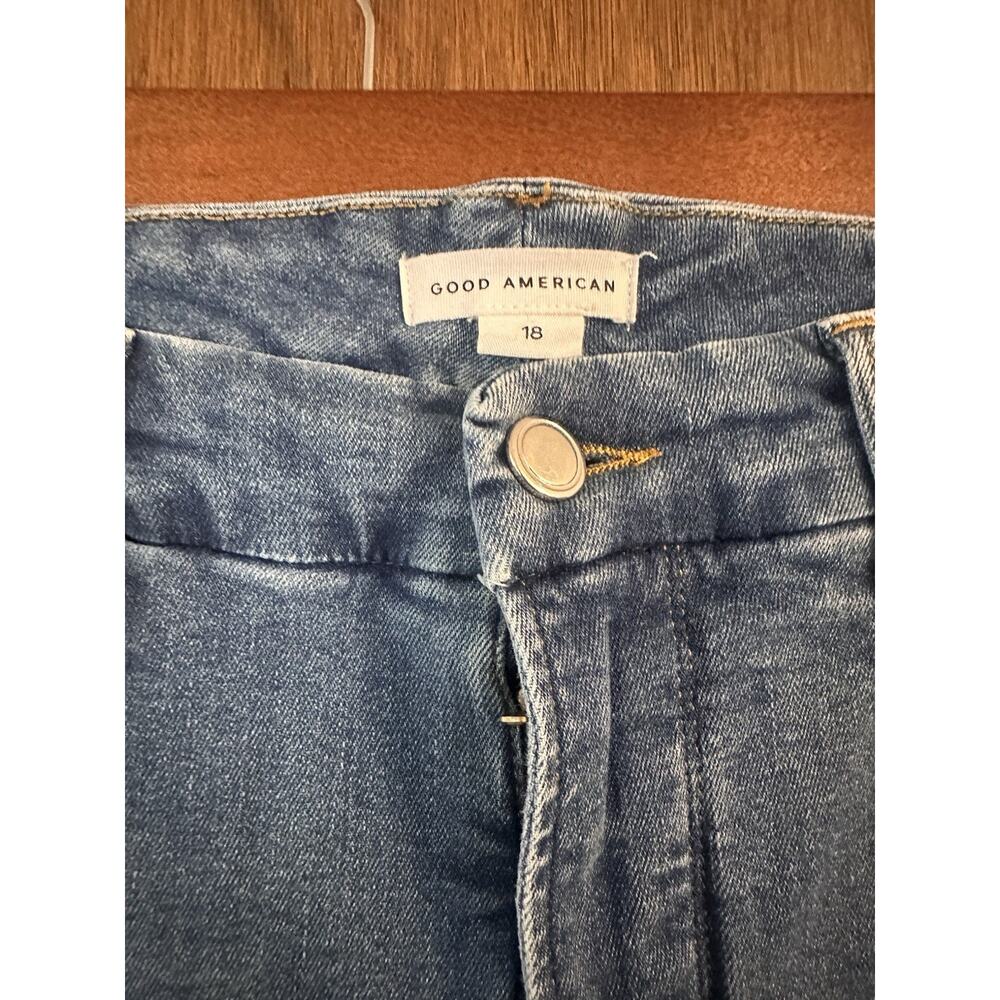 Good American Sz18 High Rise 98.5% Organic Cotton Style:GPSTSR873T Blue Jean - Picture 2 of 7